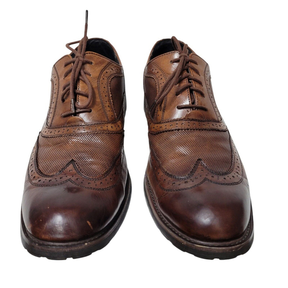 Steve Madden Persey Wingtip Oxford Leather Shoes Men's. Size 11.5. Pre-owned - Picture 2 of 9